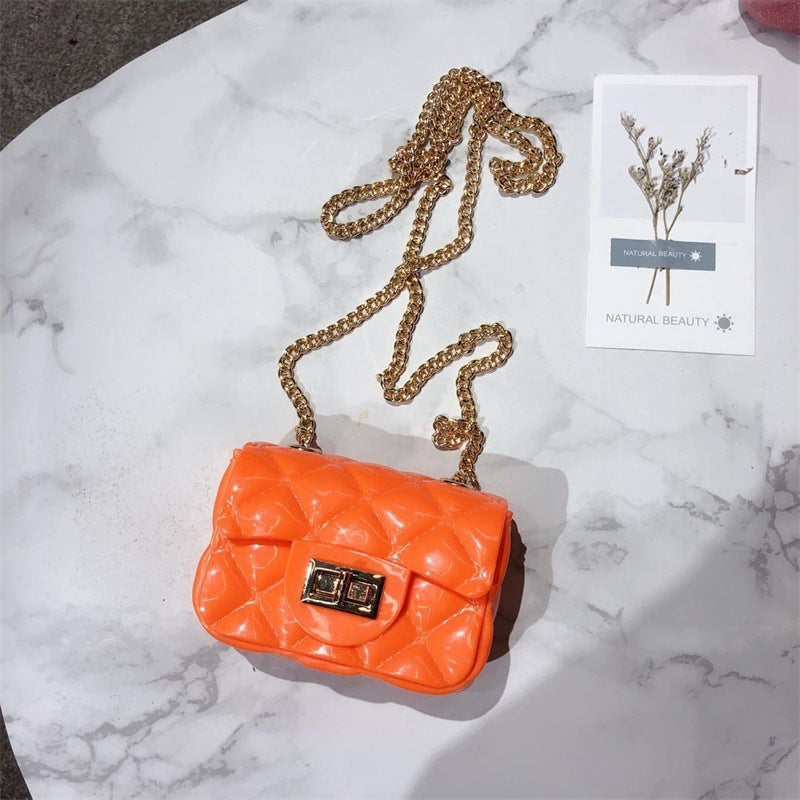 Summer Mini Jelly Bag Crossbody Shoulder Bag Korean Version Diamond Chain Bag Pvc Change Woman