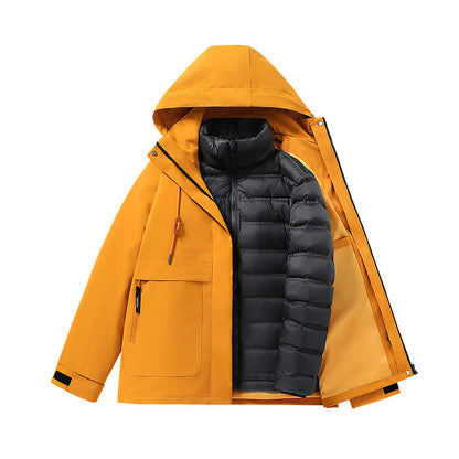 Liu Yifei ,Huang Yimei, The Same Style Spring and Autumn Winter Mountaineering Jacket, Light Three-in-one Windproof Outdoor Jacket for Women