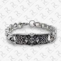Amazon Vintage Celtic Knot Skull Stainless Steel Cuban Bracelet Cross Punk Men's Jewelry, Popular