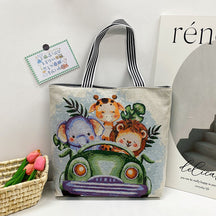 Foreign Trade Ethnic Style Retro Portable Canvas Bag Large Embroidery Shopping Fashion Shoulder Women's Bag New Matai Tote Bag