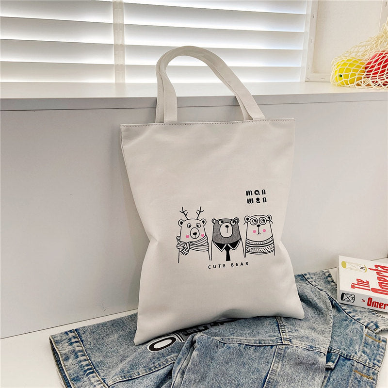Canvas Bag Female Student Korean Version Large Capacity Simple Shoulder Bag Handbag To Picture Wholesale