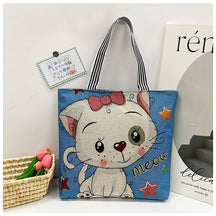 Foreign Trade Ethnic Style Retro Portable Canvas Bag Large Embroidery Shopping Fashion Shoulder Women's Bag New Matai Tote Bag