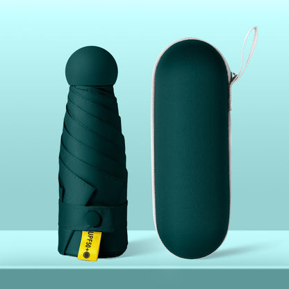 Advertising Umbrella Logo Folding Sun Umbrella Sunscreen Rain and Shine 50% Off Capsule Umbrella Promotional Gifts Umbrella Wholesale