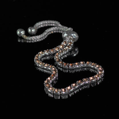 Cross-border Explosive Zircon Tennis Bracelet Adjustable Full Diamond Bracelet Light Luxury High-end Women's Bracelet Jewelry Women