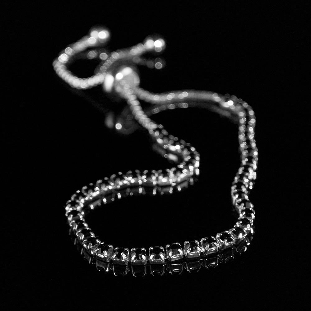 Cross-border Explosive Zircon Tennis Bracelet Adjustable Full Diamond Bracelet Light Luxury High-end Women's Bracelet Jewelry Women