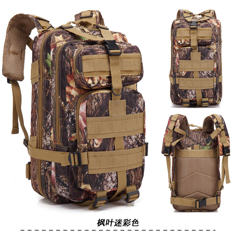 3P Off-road Large-capacity Hiking Backpack Men's Multi-functional Army Camouflage Double Shoulder Sports Outdoor Mountaineering Tactical Backpack