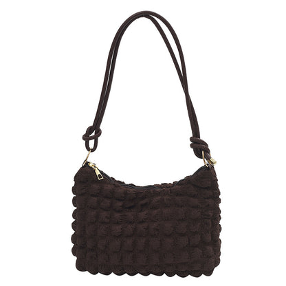 2025 Small Fresh Bubble Bag Women's Soft Folded Underarm Bag Girls Fashion Trend Shoulder Bag Korean Version Jane