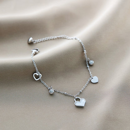 Warm Jian Does Not Fade Cross-border Hot-selling Titanium Steel Bracelet Women's Five-leaf Clover with Diamonds Ins Wind Personality 18K Vacuum Plating