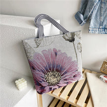 Foreign Trade Ethnic Style Retro Portable Canvas Bag Large Embroidery Shopping Fashion Shoulder Women's Bag New Matai Tote Bag