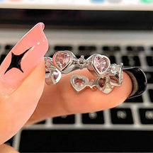 Hot-selling Micro-inlaid Zircon Wrapped Snake Ring Women's Niche Design Sense Fashion Personality Index Finger Ring
