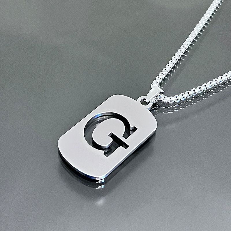 Hot-selling High-end Hollow Letter Titanium Steel Necklace Men's and Women's Clothing Stainless Steel Accessories Niche Jewelry Wholesale