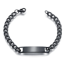 Popular Stainless Steel Men's NK Bracelet, Simple Glossy Curved Brand Lettering Engraved Eye Photo Bracelet Jewelry