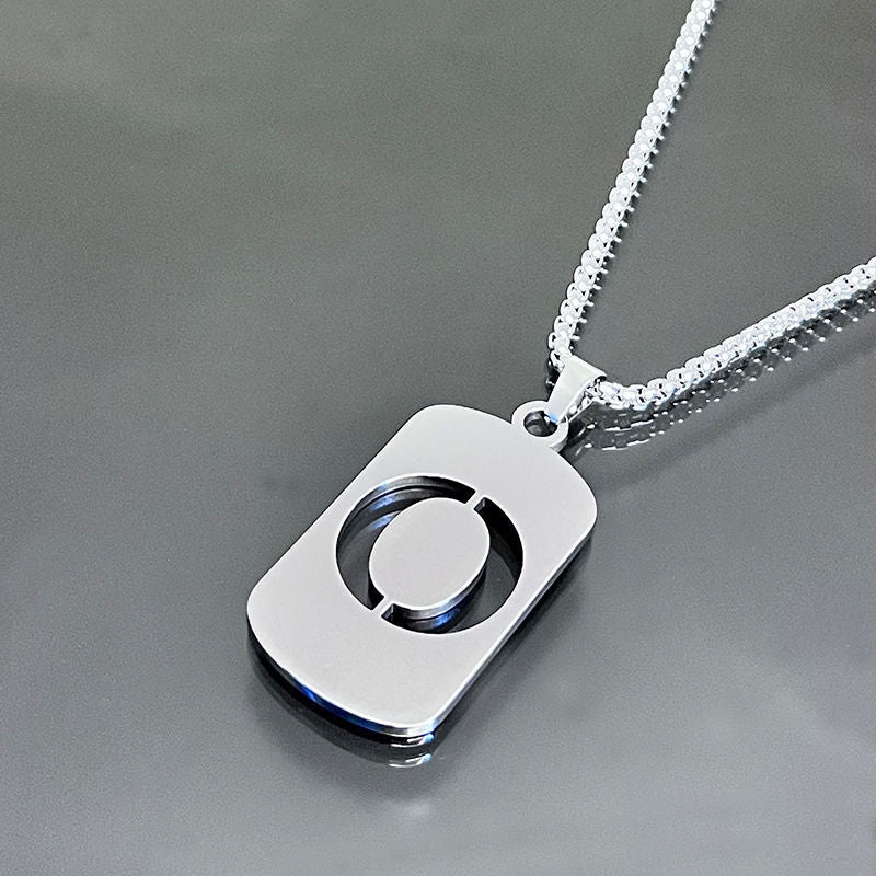 Hot-selling High-end Hollow Letter Titanium Steel Necklace Men's and Women's Clothing Stainless Steel Accessories Niche Jewelry Wholesale