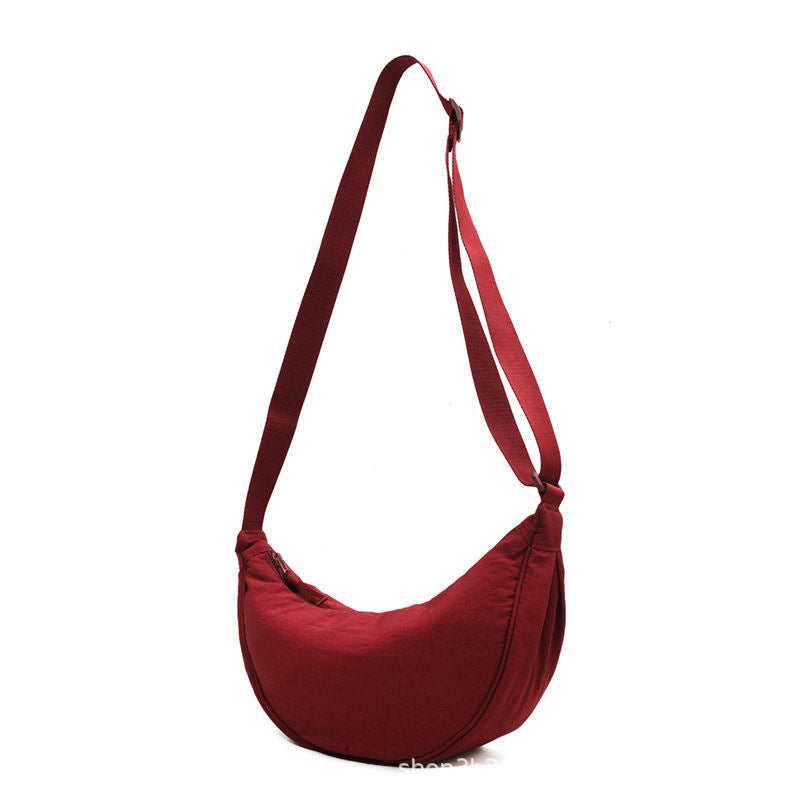 Shoulder Bag Japanese Bag Autumn Women's 2025 New Messenger Bag Versatile Underarm Bag Moon Tooth Bag Fashion Dumpling Bag