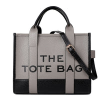 Foreign Trade Cross-border Double-color PU Letter Tote Bag, Fashionable and Versatile Women's Shoulder Messenger Bag Going Out Handbag