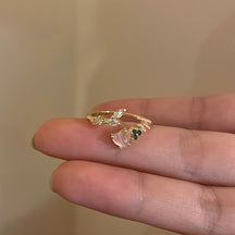 Hot-selling Micro-inlaid Zircon Wrapped Snake Ring Women's Niche Design Sense Fashion Personality Index Finger Ring