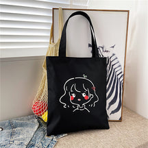 Canvas Bag Female Student Korean Version Large Capacity Simple Shoulder Bag Handbag To Picture Wholesale