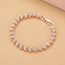 Popular Wish Foreign Trade Europe, America and Rome Bracelet Women's Zircon Crystal New Bracelet Ring Diamond Fashion Jewelry Full of Diamonds