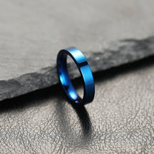 Hot-selling ring women's non-fading niche design 4mm bright surface, plain ring stainless steel jewelry couple ring