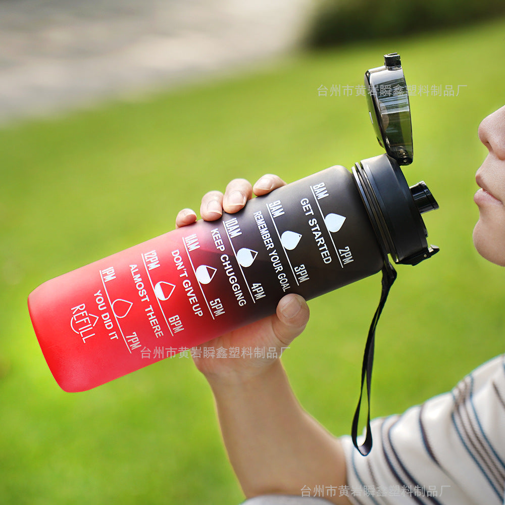 Gradual Change Large Capacity Direct Drinking Cup Summer Sports Kettle 32oz Bullet Cover Water Cup Amazon Cross-border Portable Space Cup