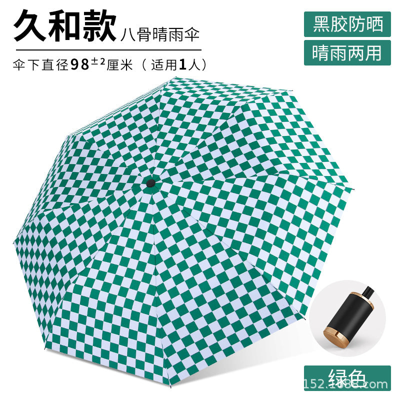 [Special Offer] Manual Vinyl Sunscreen Eye Umbrella UV Protection Women's Three-fold Gift Umbrella Clearance Wholesale