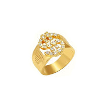 Wholesale Explosion Hip-hop Dollar Dollar Full Diamond Pendant Domineering Ring Necklace Pendant Jewelry