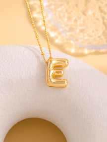 Hot-selling Balloon Glossy Letter Necklace Chubby Pendant European and American Fashion Simple Collarbone Chain
