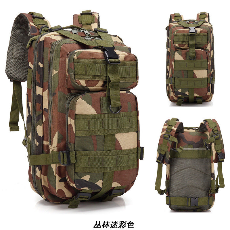 3P Off-road Large-capacity Hiking Backpack Men's Multi-functional Army Camouflage Double Shoulder Sports Outdoor Mountaineering Tactical Backpack