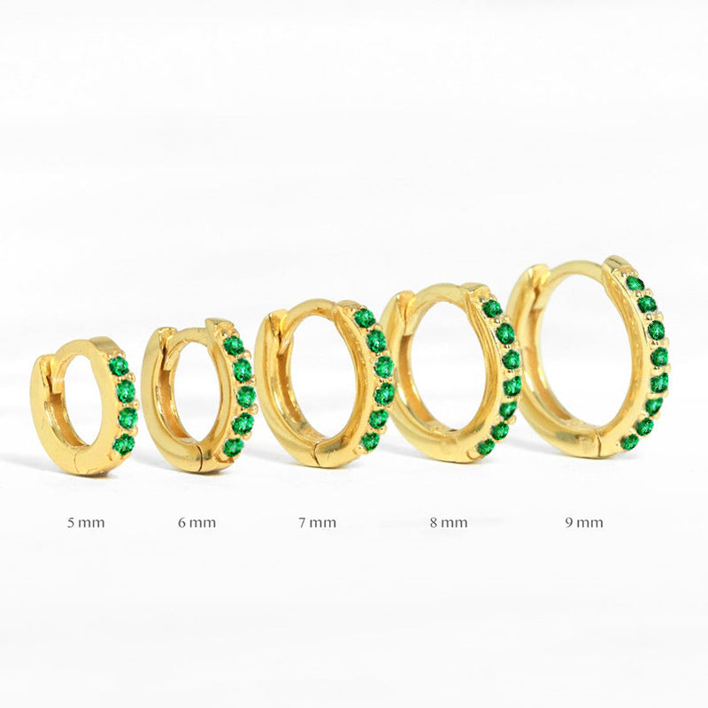 Europe and The United States Hot-selling Models, Circle Diamond Earrings, Earrings, Zircon Ear Buckles, Light Luxury Fashion Earrings, Jewelry