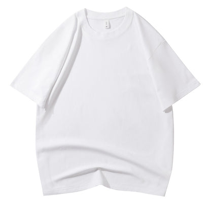 210G Pure Cotton T-shirt Round Neck Solid Color Men's and Women's Same Bottoming Shirt Half-sleeved Spot Short-sleeved T-shirt Casual Summer