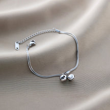 Warm Jian Does Not Fade Cross-border Hot-selling Titanium Steel Bracelet Women's Five-leaf Clover with Diamonds Ins Wind Personality 18K Vacuum Plating