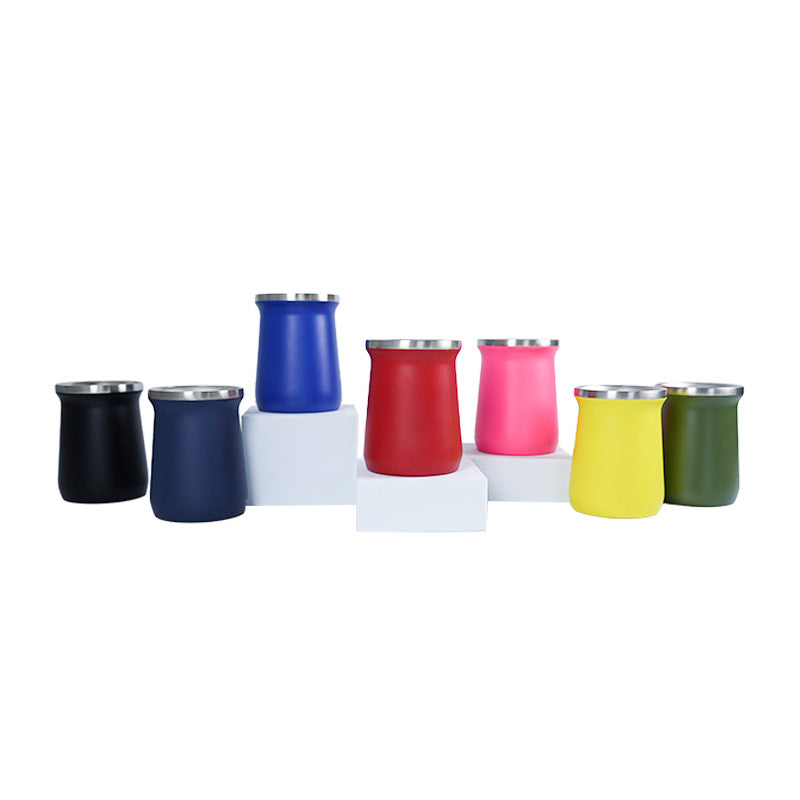 Simple Argentine Mate Tea Cup Thermos Cup 304 Stainless Steel Cross-border 260ml Mate Tea Cup Mate Cup