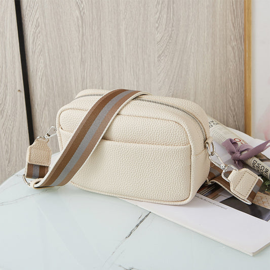 Foreign Trade Hot-selling Women's Bags 2025 Spring and Summer New Small Square Bag Wide Shoulder Strap Single Shoulder Oblique Span Bag Wholesale Delivery