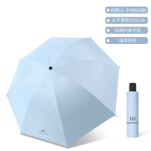 UV vinyl sun umbrella sunscreen sunshade umbrella UV protection women's three folding advertising umbrella wholesale custom logo