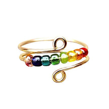 Amazon Explosion, Decompression and Anti-anxiety, Titanium Steel Bead Rotating Ring, Open Bead Ring