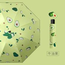 Fruit Thickened Umbrella Sun Umbrella Anti-ultraviolet Vinyl Wholesale Simple Parasol Umbrella Sunshine and Rain Dual-purpose Folding