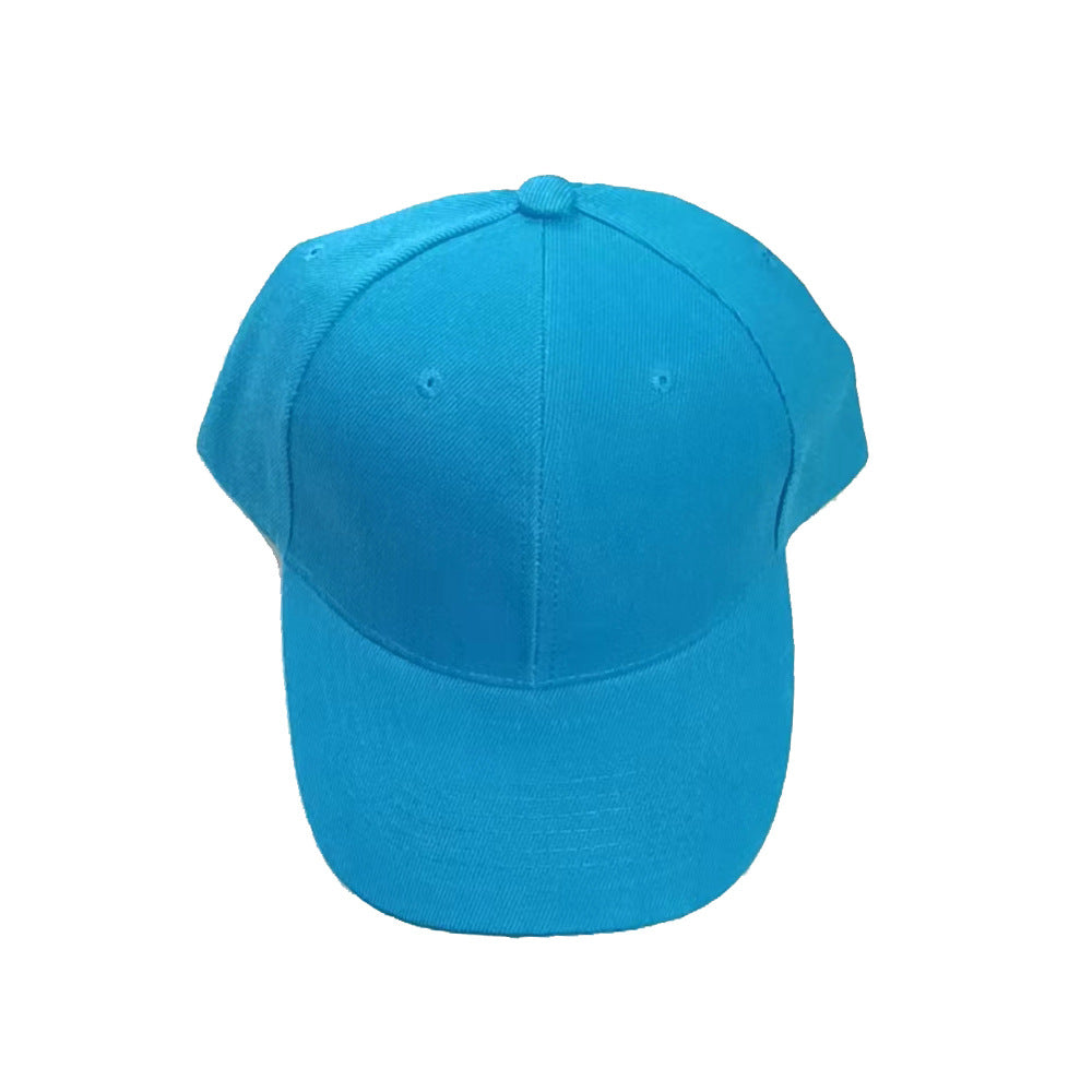 Customized Logo Hat Advertising Promotion Volunteer Cap Female Hair Blue Solid Color Light Board Baseball Cap Men's Wholesale