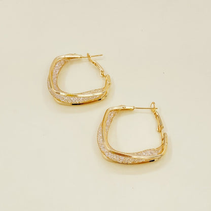 XP17 Exquisite Super Flash Mesh Yarn Zircon Earrings Women's Ins Trendy Light Luxury Niche High-end Design Pendant Stud Earrings