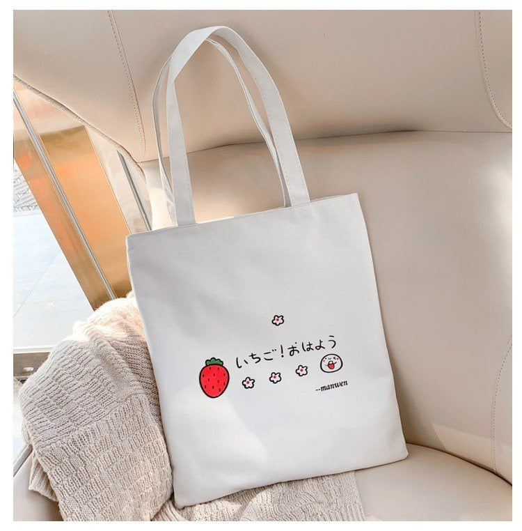 Canvas Bag Female Student Korean Version Large Capacity Simple Shoulder Bag Handbag To Picture Wholesale