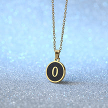 Foreign Trade Hot-selling Ins Wind Simple Alloy, English Letter Necklace Pendant Round Item Pendant 26 Letter Necklace