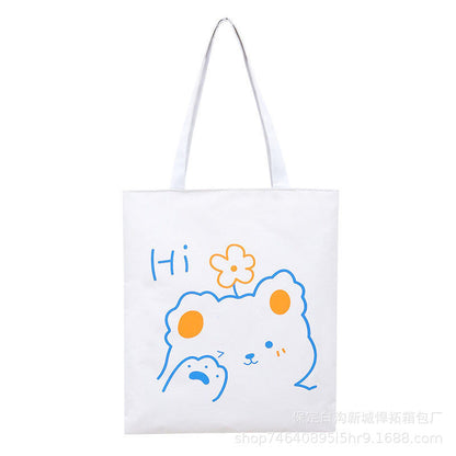 Canvas Bag Female Student Korean Version Large Capacity Simple Shoulder Bag Handbag To Picture Wholesale