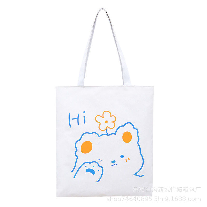Canvas Bag Female Student Korean Version Large Capacity Simple Shoulder Bag Handbag To Picture Wholesale