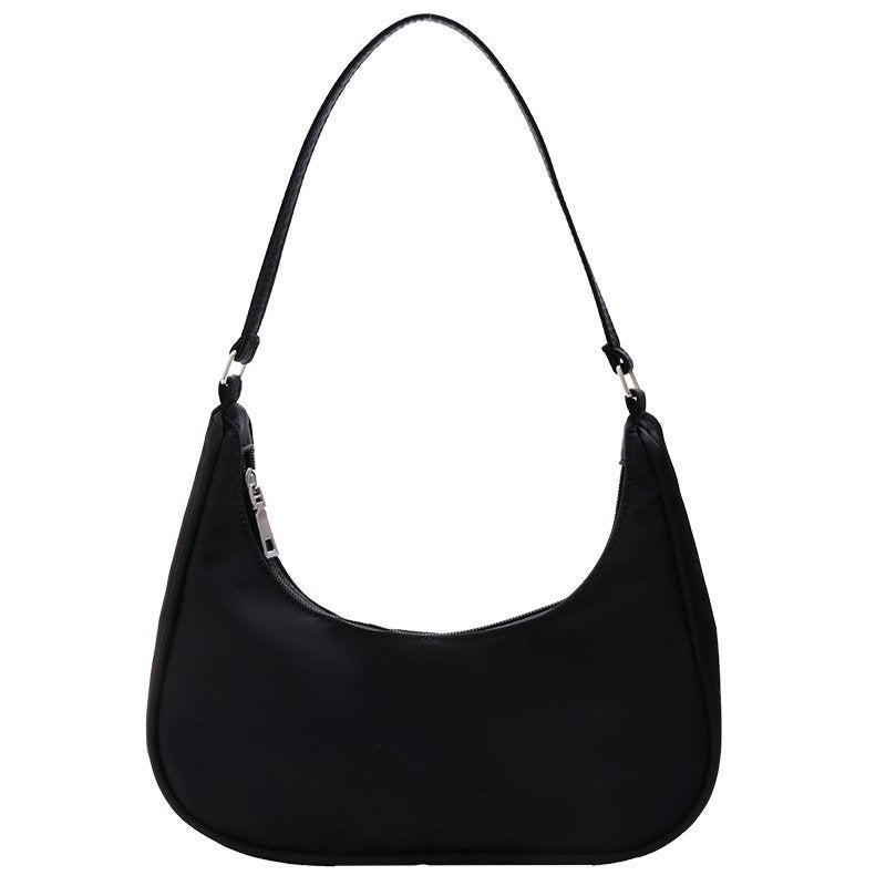 Nylon Messenger Bag Women's New Trendy Dumpling Bag Lightweight Small Satchel Underarm Bag Solid Color Shoulder Women's Bag