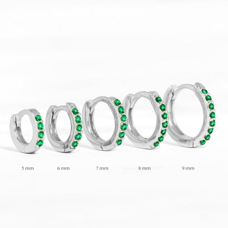 Europe and The United States Hot-selling Models, Circle Diamond Earrings, Earrings, Zircon Ear Buckles, Light Luxury Fashion Earrings, Jewelry