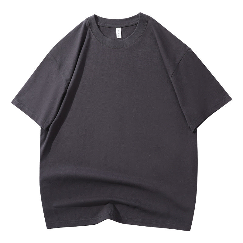 210G Pure Cotton T-shirt Round Neck Solid Color Men's and Women's Same Bottoming Shirt Half-sleeved Spot Short-sleeved T-shirt Casual Summer