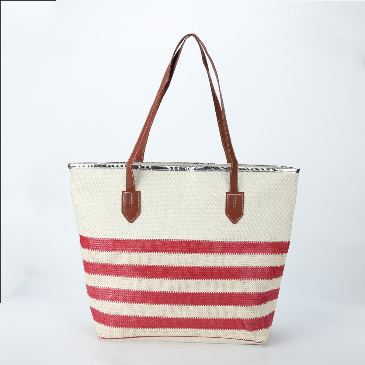 New Cross-border Beach Bag Striped, Foreign Trade Leisure Bag Amazon Armpit Bag Women's Shoulder Bag Women's Canvas Bag