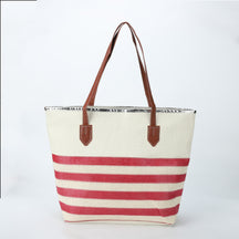 New Cross-border Beach Bag Striped, Foreign Trade Leisure Bag Amazon Armpit Bag Women's Shoulder Bag Women's Canvas Bag