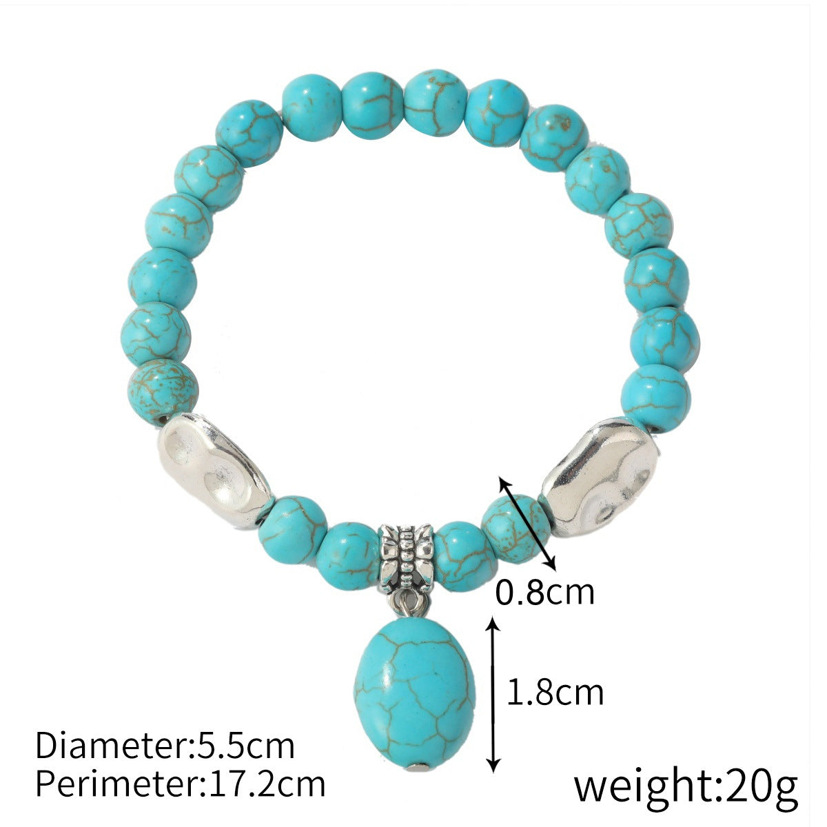Special Foreign Trade Europe and The United States Popular Beaded Bracelet Women's Set Bohemian Ethnic Style Turquoise Bracelet