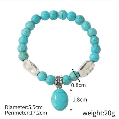 Special Foreign Trade Europe and The United States Popular Beaded Bracelet Women's Set Bohemian Ethnic Style Turquoise Bracelet