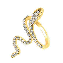 Hot-selling Micro-inlaid Zircon Wrapped Snake Ring Women's Niche Design Sense Fashion Personality Index Finger Ring